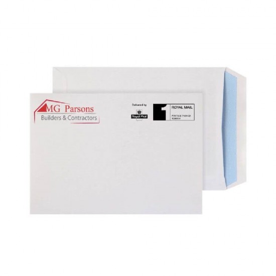 Plicuri C5 Personalizate, 2 Culori, Hartie Offset Alba 80 g/m², Lipire Siliconica, Deschidere Latura Scurta, Plic Personalizat, Plicuri Albe Personalizate, Plicuri Invitatii, Plicuri Felicitari, Plic din Hartie Personalizat