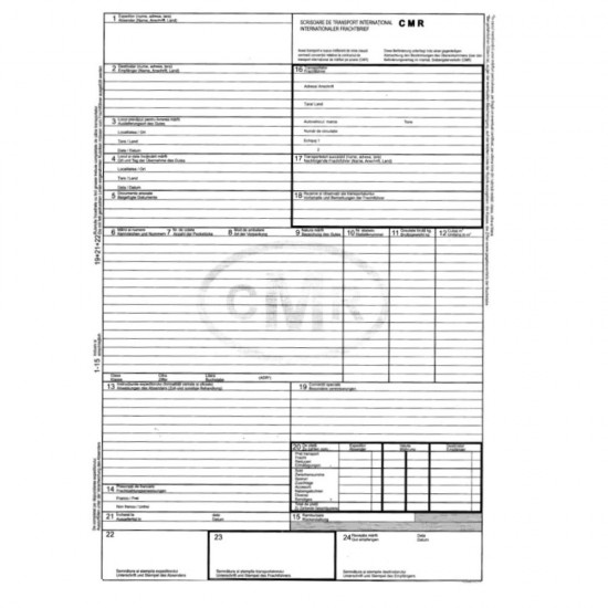 CMR International A4 OfficeMania, 6 Ex, 25 Seturi/Carnet - Scrisoare de Transport sau Formular Marfa