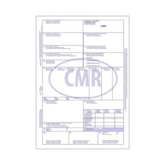 CMR-uri Personalizate A4 in 4 Exemplare, 50 Seturi/Carnet, Tipar 1+0, Formulare Tipizate Autocopiative, CMR Personalizat, Tipizate Personalizate, Formulare Autocopiative Personalizate