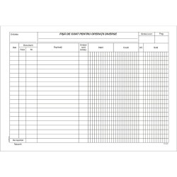 Fisa de Cont Operatiuni Diverse, Carton 140 g/m² - Tipizate Nepersonalizate