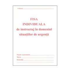 Fisa Instruire Individuala pentru Protectia Muncii A5, 8 File/Carnet - Formular P.S.I Fisa Instruire Individuala pentru Protectia Muncii A5, 8 File/Carnet - Formular P.S.I