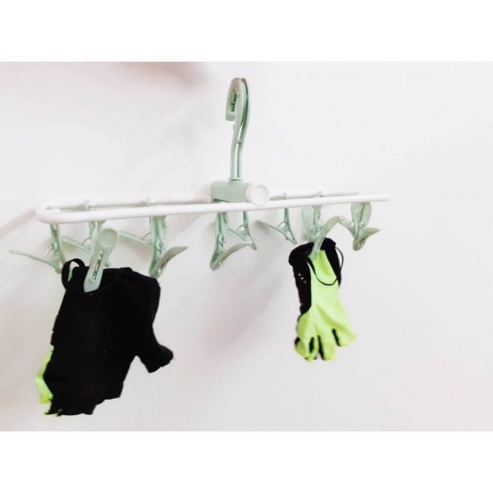 Uscator cu Agatatoare, 12 Cleme, Plastic, Verde Pal, Uscator cu Cleme, Uscator 12 Cleme, Uscator cu 12 Cleme, Uscator de Haine cu Cleme, Uscator pentru Haine Mici, Uscator de Agatat, Uscator cu Carlig, Uscatoare cu Cleme, Uscatoare 12 Cleme