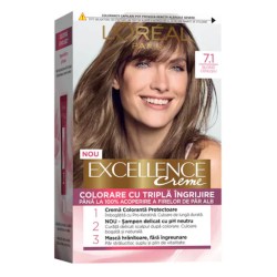 Vopsea de Par Permanenta L'OREAL Paris Excellence Creme 7.1, Blond Cenusiu Inchis, 192 ml, Cu Amoniac, Vopsea de Par, Vopsea de Par Permanenta, Vopsea de Par L'OREAL, Vopsea de Par L'OREAL Paris Excellence, Vopsea Permanenta L'OREAL Vopsea de Par Permanenta L'OREAL Paris Excellence Creme 7.1, Blond Cenusiu Inchis, 192 ml, Cu Amoniac, Vopsea de Par, Vopsea de Par Permanenta, Vopsea de Par L'OREAL, Vopsea de Par L'OREAL Paris Excellence, Vopsea Permanenta L'OREAL