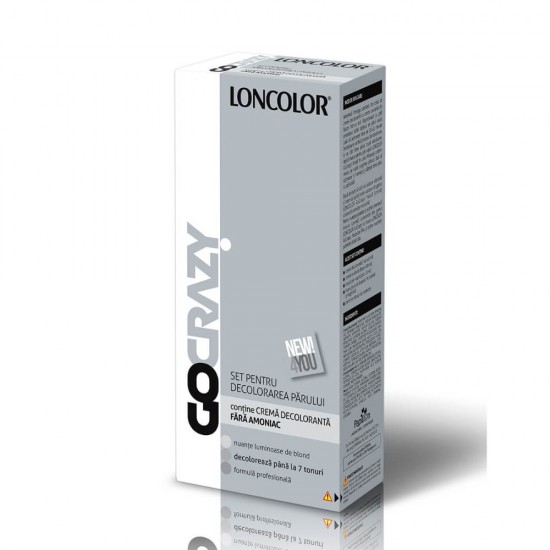 Vopsea Crema Decoloranta Par LONCOLOR Go Crazy, fara Amoniac, 120 ml, Vopsea Crema Decoloranta LONCOLOR, Vopsea Decoloranta pentru Par LONCOLOR Go Crazy, Vopsea Crema Decoloranta fara Amoniac