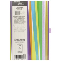 Bloc Notes Ivory Graphic 9 X 14 Cm 192 Pagini Patratele Motiv Stripes