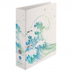 Biblioraft A4 8cm Carton Motiv Wave Greenline