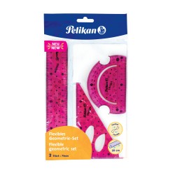Set De Geometrie Flexibil Roz 3 Piese (rigla 30cm Raportor Echer) Set De Geometrie Flexibil Roz 3 Piese (rigla 30cm Raportor Echer)