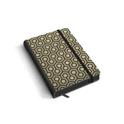 Bloc Notes Black Gold 13x21cm 240f Dictando Honeycomb Gold