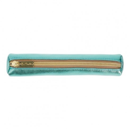 Necessaire Rotund Mini Metallic Turquoise