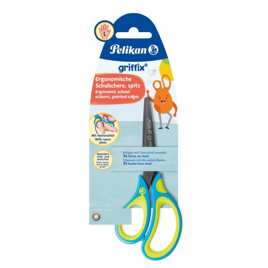 Foarfeca Griffix Pentru Stangaci 15cm Neon Fresh Blister