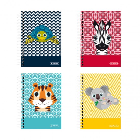 Caiet Cu Spirala 10x14 Cm 200f Patratele Cute Animals Diverse Motive
