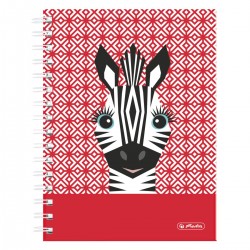 Caiet A5 100f Spirala Dubla Patratele Coperta Tare Cute Animals Motiv Zebra