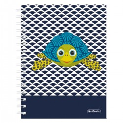 Caiet A5 100f Spirala Dubla Patratele Coperta Tare Cute Animals Motiv Turtle