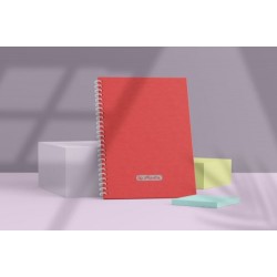 Agenda Nedatata A5 Spira Dubla, Coperta Pp, 206 Pagini, Culoare Rosu