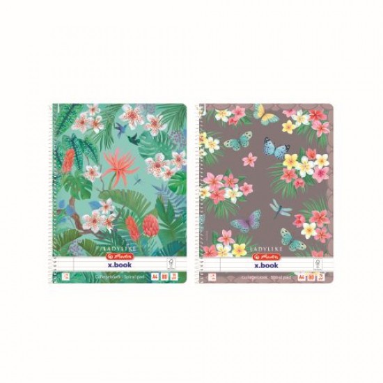 Caiet A4 80 File, Cu Spira, Dictando, Ladylike Motive Asortate