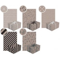 Hartie Decorativa, Pentru Impachetat, Dimensiune 200 X 70 Cm, Design Neutral Kraft 2, Motive Asortate Hartie Decorativa, Pentru Impachetat, Dimensiune 200 X 70 Cm, Design Neutral Kraft 2, Motive Asortate