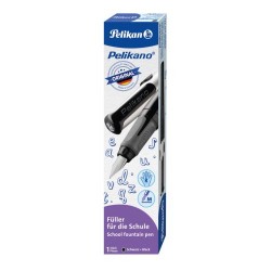 Stilou Pelikano, Penita M, Grip Ergonomic, Pentru Dreptaci, 1 Patron Mare Albastru Inclus, Culoare Negru, In Cutie De Carton