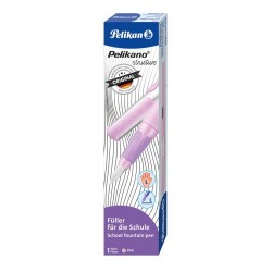 Stilou Pelikano Structure, Penita L, Grip Ergonomic, Pentru Stangaci, 1 Patron Mare Albastru Inclus, Culoare Roz Deschis, In Cutie De Carton