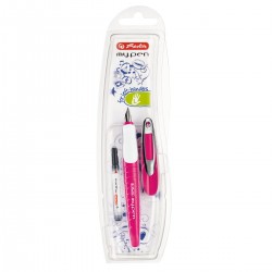 Stilou My.pen Penita L, Pentru Stangaci, Roz/alb - Blister