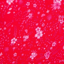 Penar Oxford Floral, Tip Etui Oval, 1 Clapa, Culoare Roz Inchis