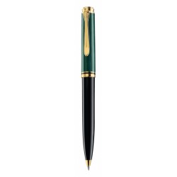 Pix Souveran K600,mina Tip Parker,accesorii Placate Cu Aur, Corp Negru-verde