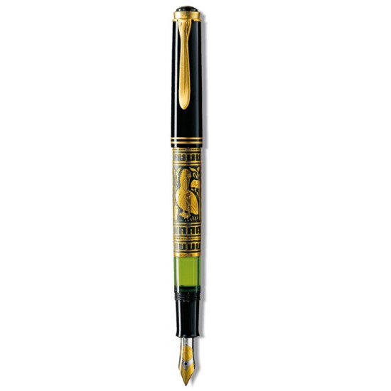 Stilou Toledo M700 Ef,penita Aur 18k,gravat Manual,accesorii Placate Cu Aur