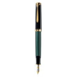 Stilou Souveran M600 Ef,penita Aur14k,accesorii Placate Cu Aur,corp Negru-verde Stilou Souveran M600 Ef,penita Aur14k,accesorii Placate Cu Aur,corp Negru-verde