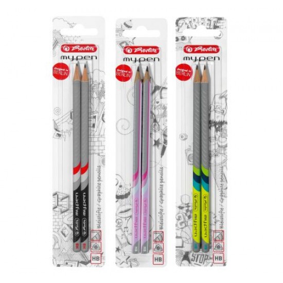 Creion My.pen Grafit Hb Diverse Combinatii De Culori Set2