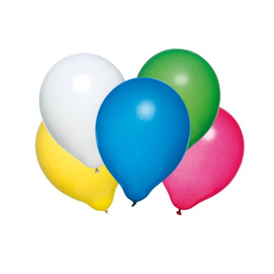 Baloane Rotunde Culori Asortate, Calitate Helium, Biodegradabile, Set 50 Bucati