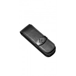 Etui Piele Neagra Pentru 2 Instrumente De Scris