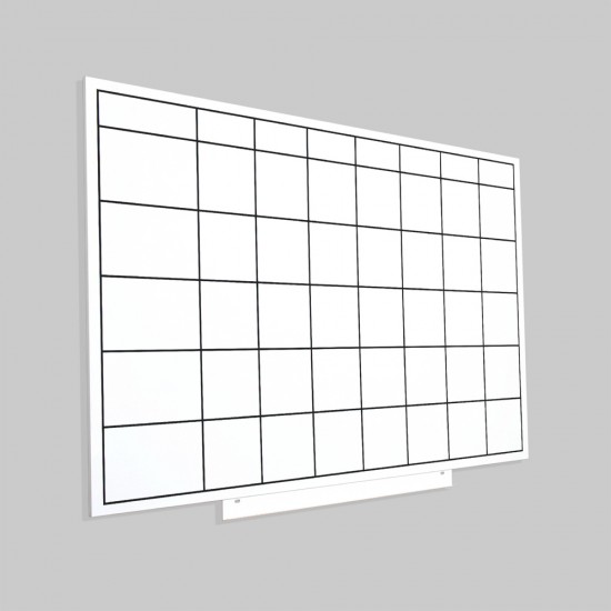 Skinplanner Magnetic Cu Suprafata Lacuita, Universal, Design Fara Cadru, Sabloane Magnetice In Limba Engleza, Dimensiune 75 X 115 Cm