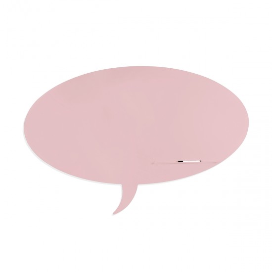 Skinshape 'talk' Magnetic Cu Suprafata Lacuita, Design Fara Cadru, Cu Forma, Culoare Roz Pastel, Dimensiune 75 X 115 Cm