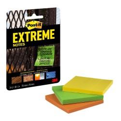Notite autoadezive Post-it Extreme, 76 x 76 mm, 45 file/bucata, 3 bucati/pachet Notite autoadezive Post-it Extreme, 76 x 76 mm, 45 file/bucata, 3 bucati/pachet