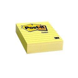 Notite adezive, Post-it, liniate, galben, 100 x 100 mm, 300 file Notite adezive, Post-it, liniate, galben, 100 x 100 mm, 300 file