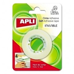 Banda adeziva Apli Invisible, 19 mm x 33 m Banda adeziva Apli Invisible, 19 mm x 33 m