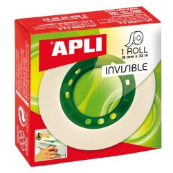 Banda adeziva Apli Invisible, 19 mm x 33 m Banda adeziva Apli Invisible, 19 mm x 33 m