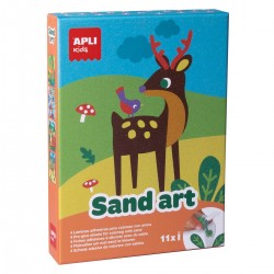 Joc creativ desene cu nisip, APLI, 4 planse cu 10 culori Joc creativ desene cu nisip, APLI, 4 planse cu 10 culori