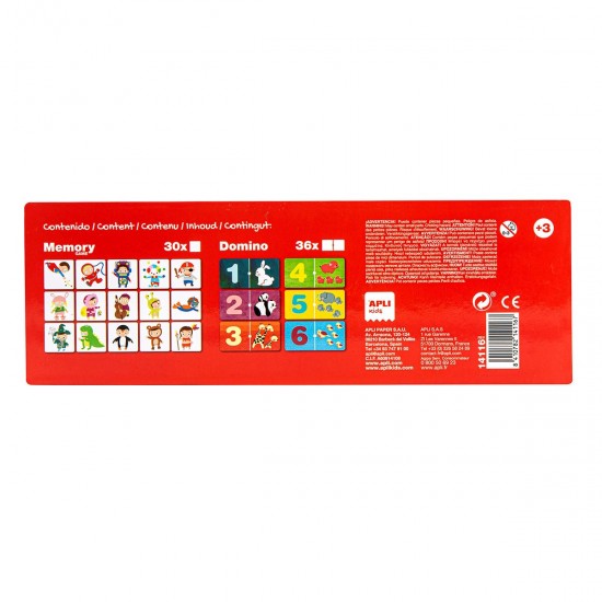 Joc creativ Apli, 36 piese, Duo Domino si Memo
