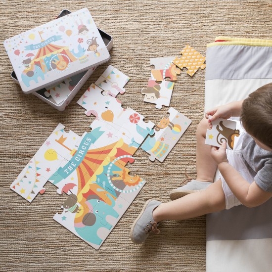 Puzzle Apli, 48x32 cm, 24 piese, tema circ