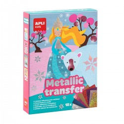 Joc creativ cu atocolante metalizate, APLI, tema Printese Joc creativ cu atocolante metalizate, APLI, tema Printese