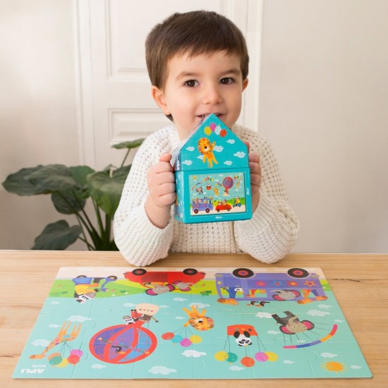 Puzzle Casuta Safari, Apli,  24 piese, 24 piese 7x7 cm