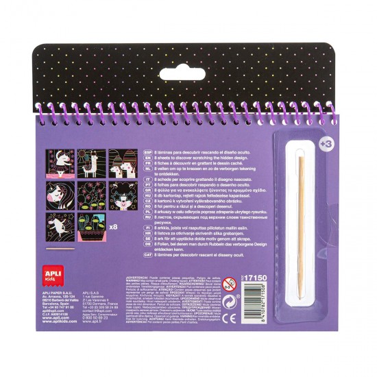 Joc creativ Magic Scratch Apli, tematica Unicorn