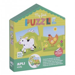 Puzzle creativ XXL, APLI, tema Animale, 5 piese