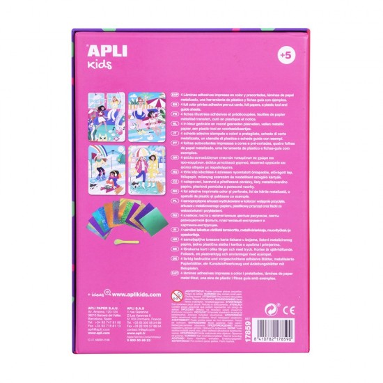 Set hartie metalica transferabila, Apli, tema Moda, 20 coli