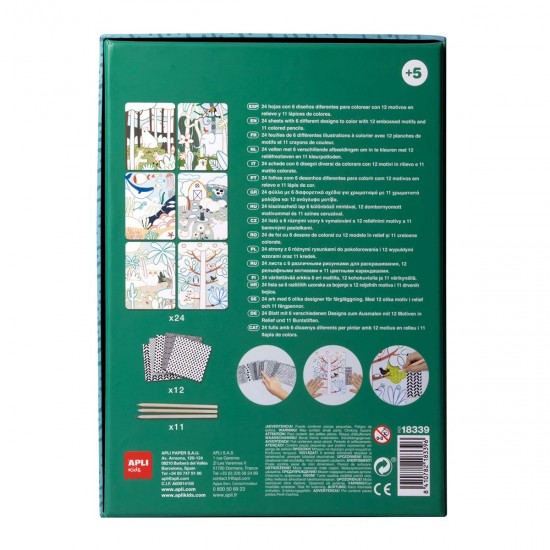 Joc creativ de pictura Art, APLI,  diverse modele, 24 coli si 11 creioane