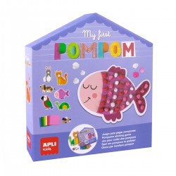Joc creativ pompoane, APLI, tema animale, 102 coli Joc creativ pompoane, APLI, tema animale, 102 coli