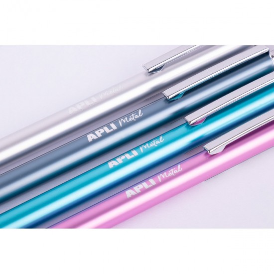 Display creioane mecanice Apli, 0.7 mm, culori asortate, 20 bucati/set