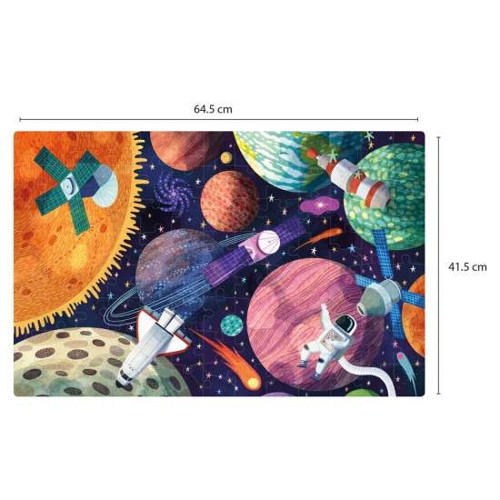 Puzzle Apli, 104 piese, 5x5 cm, Glow In The Dark, Sistemul Solar