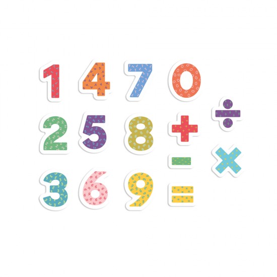 Set numere lemn Apli, cu magnet, 30 bucati/set
