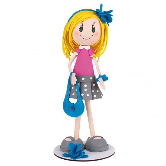 Kit Apli pentru crearea papusii Eva, rosu